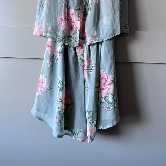 Show Me Your Mumu Off Shoulder Romper Womens XS Blue Pink Floral Boho Festival - Picture 7 of 15